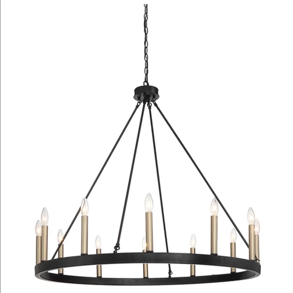 Madalyn 12 Light Candle Style Wheel Chandelier